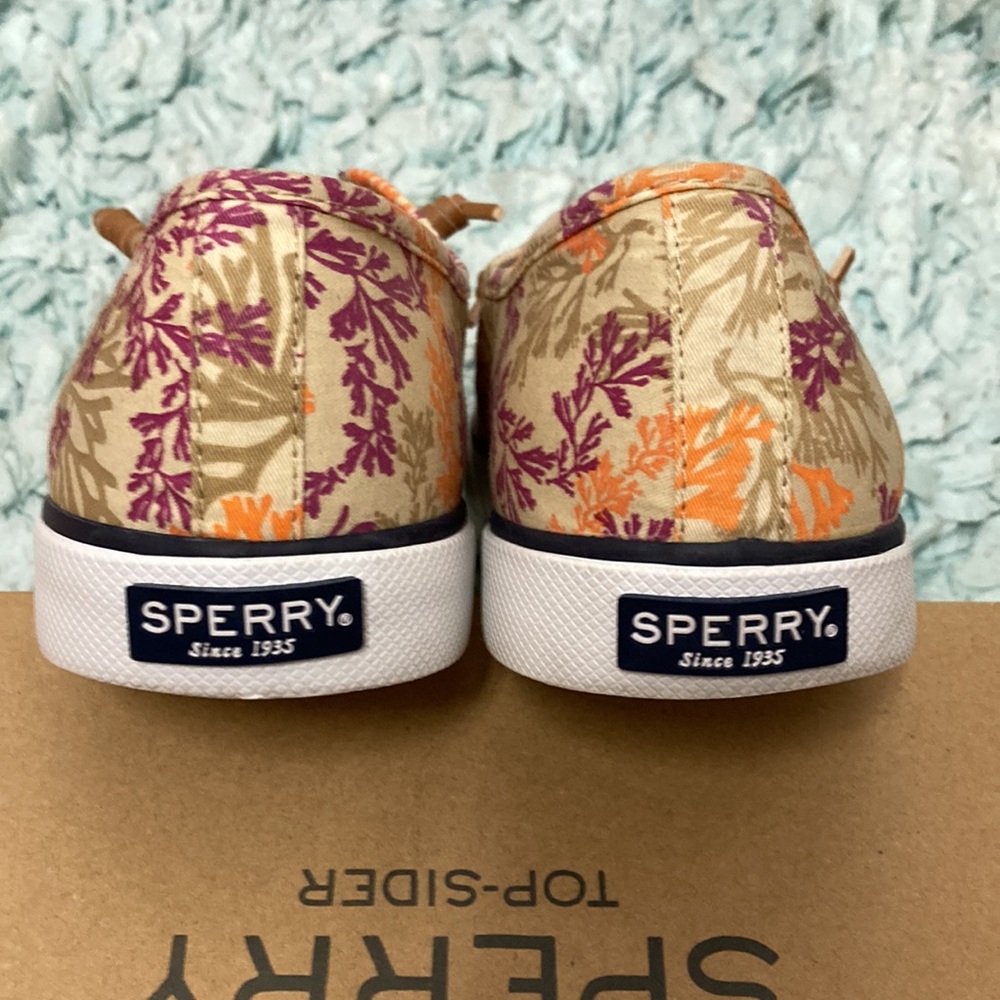 Sperry Top-Siders Boat Shoes With Coral like Print Sz 9.5M - Picture 5 of 11